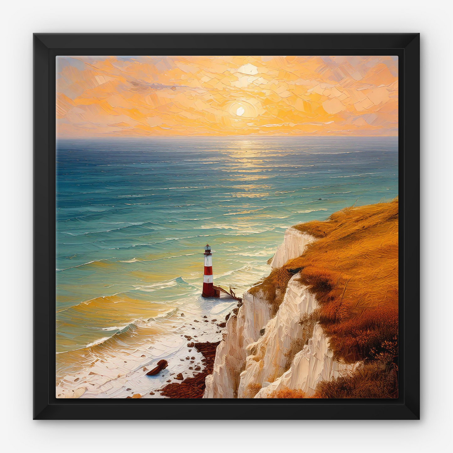 Beachy Head Lighthouse - Framed Canvas