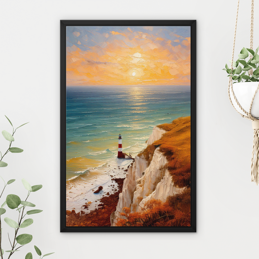 Beachy Head Lighthouse - Framed Canvas