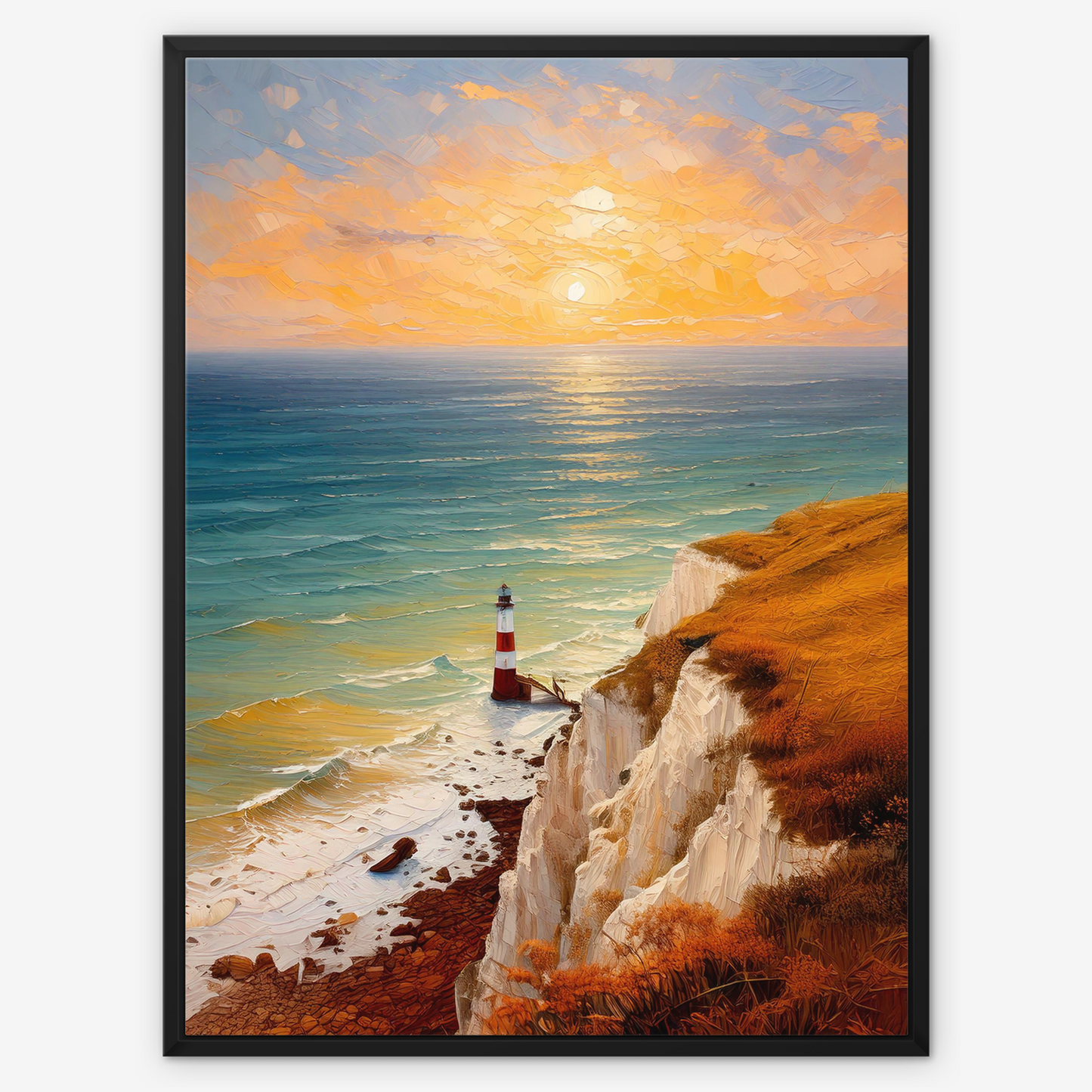 Beachy Head Lighthouse - Framed Canvas