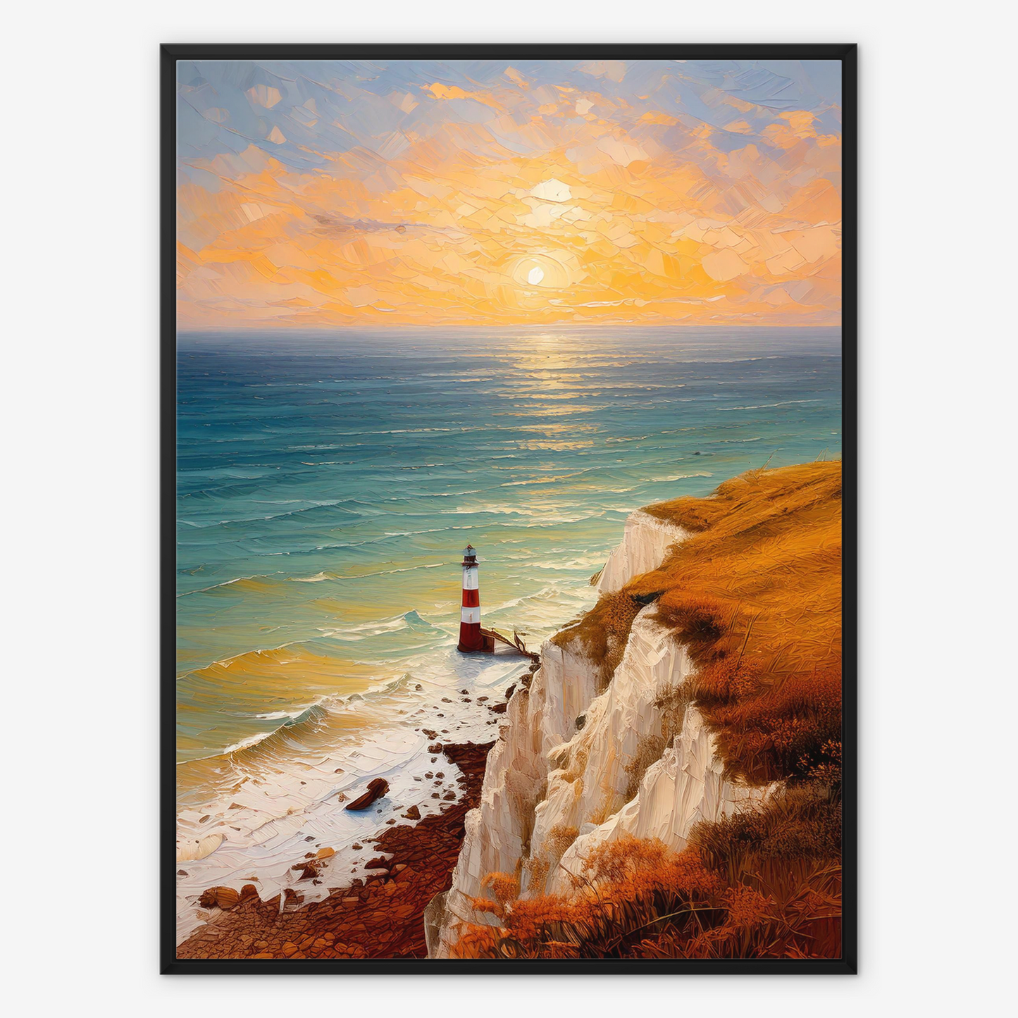 Beachy Head Lighthouse - Framed Canvas