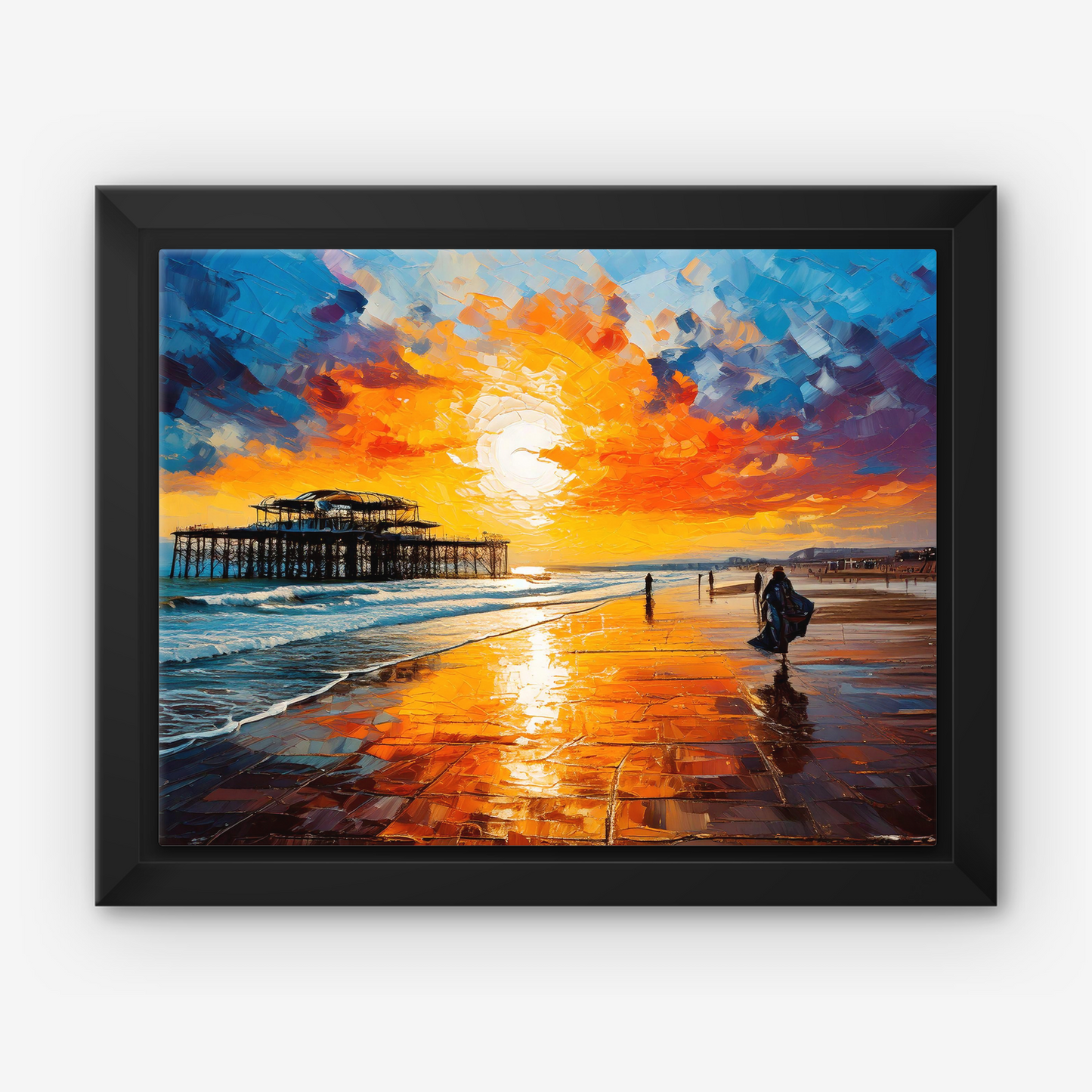 Brighton West Pier - Framed Canvas