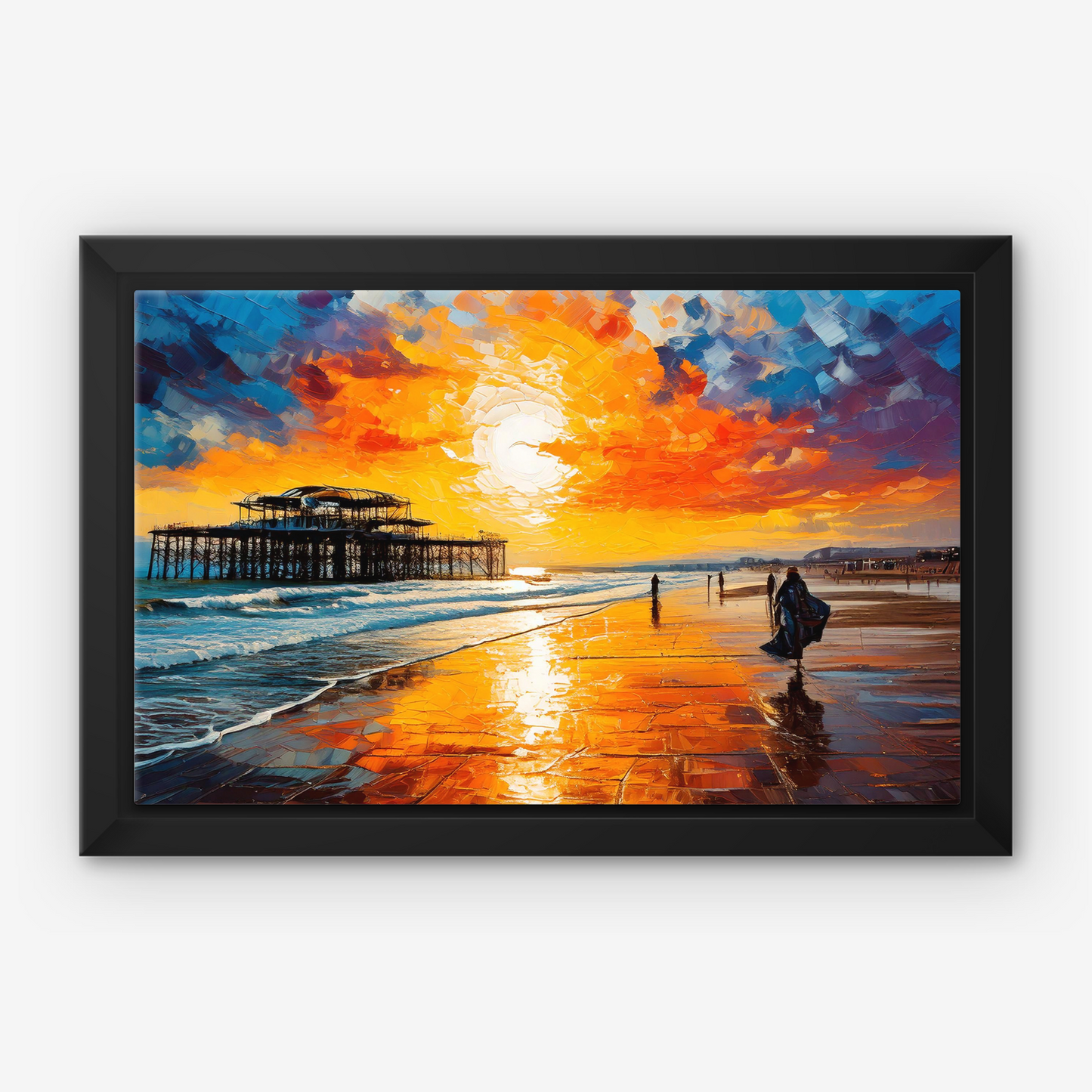 Brighton West Pier - Framed Canvas