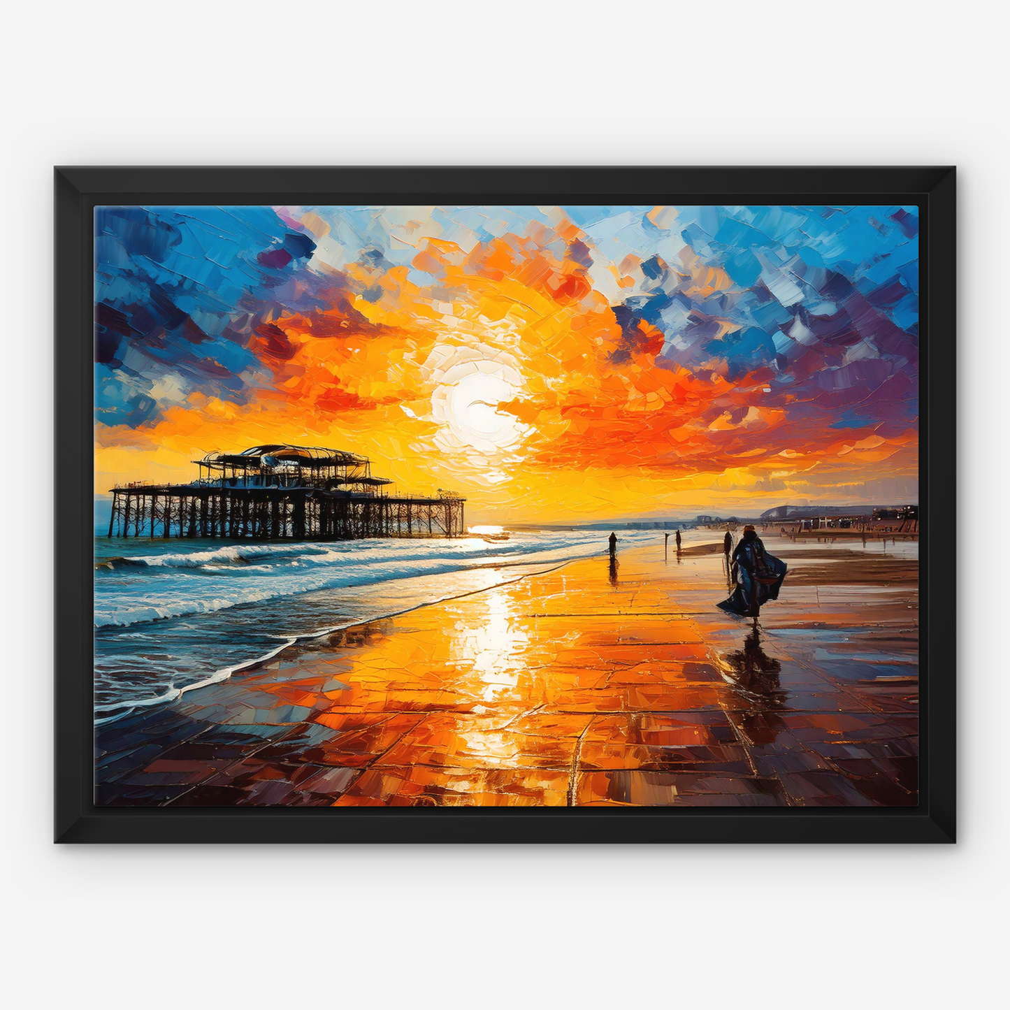 Brighton West Pier - Framed Canvas