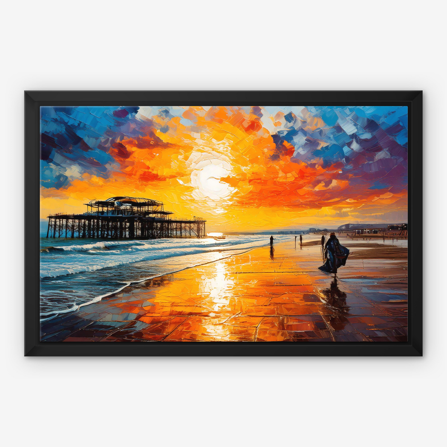 Brighton West Pier - Framed Canvas