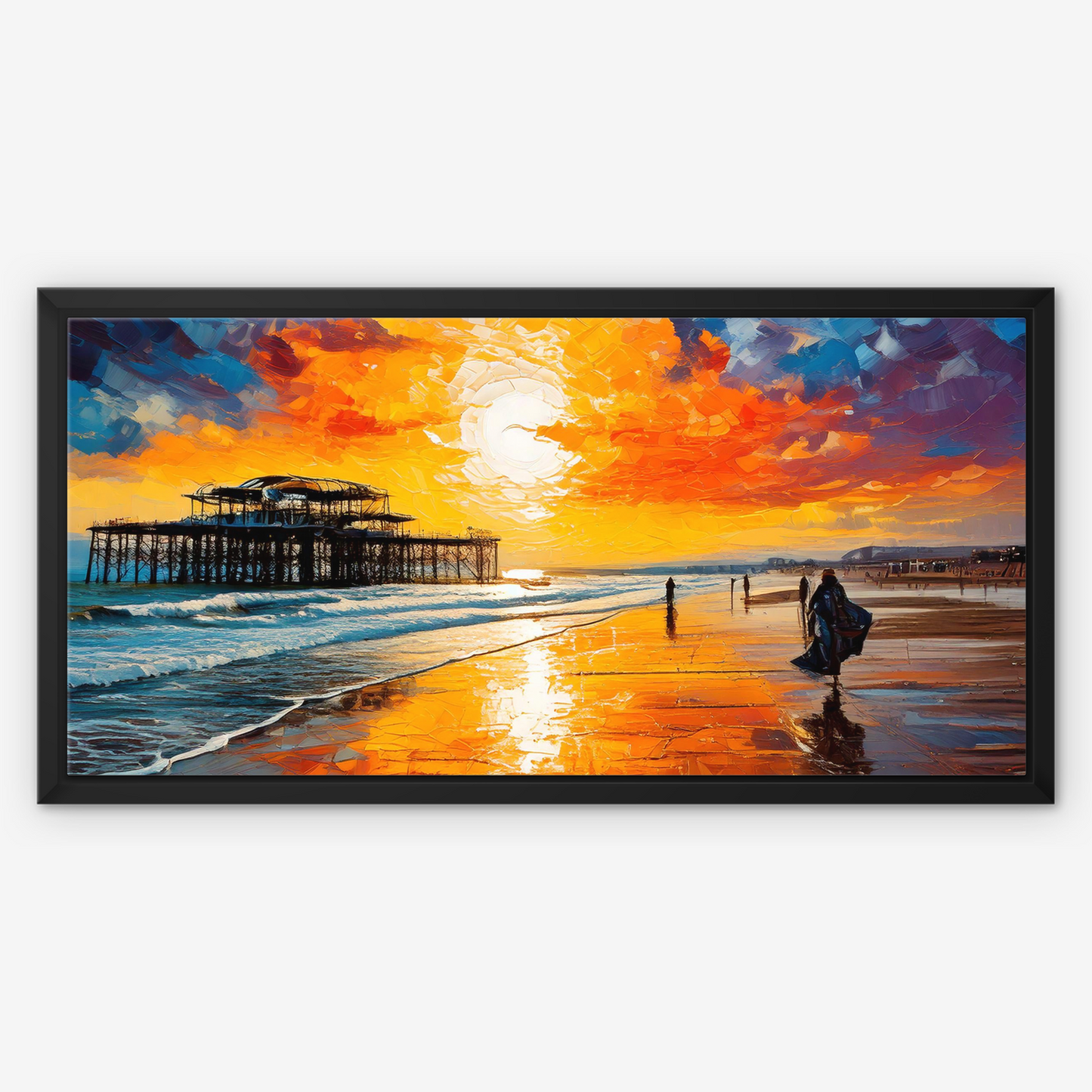 Brighton West Pier - Framed Canvas