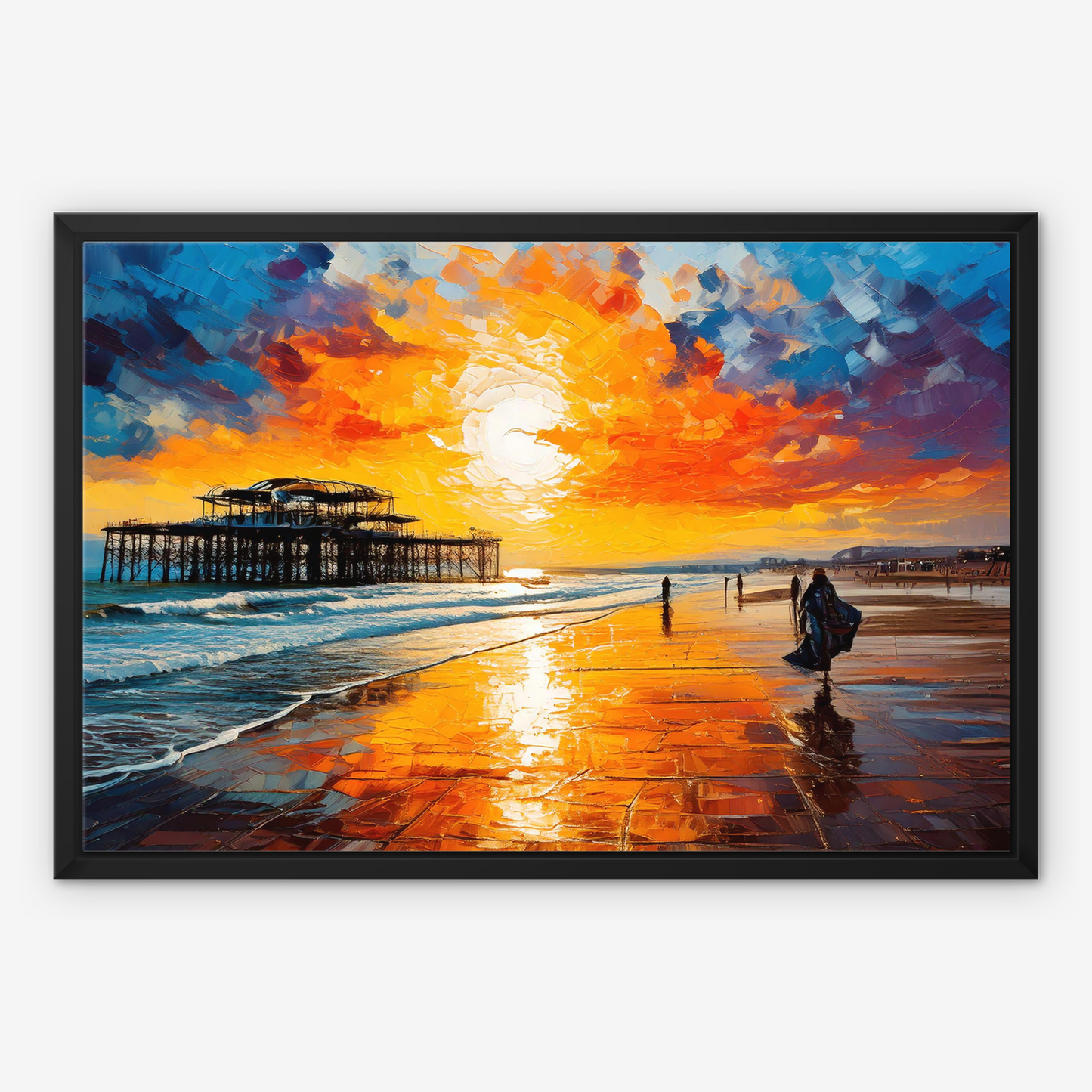 Brighton West Pier - Framed Canvas