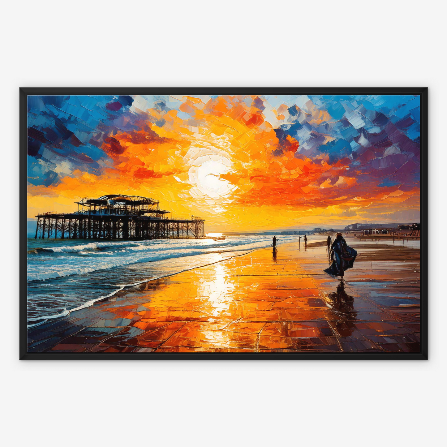 Brighton West Pier - Framed Canvas