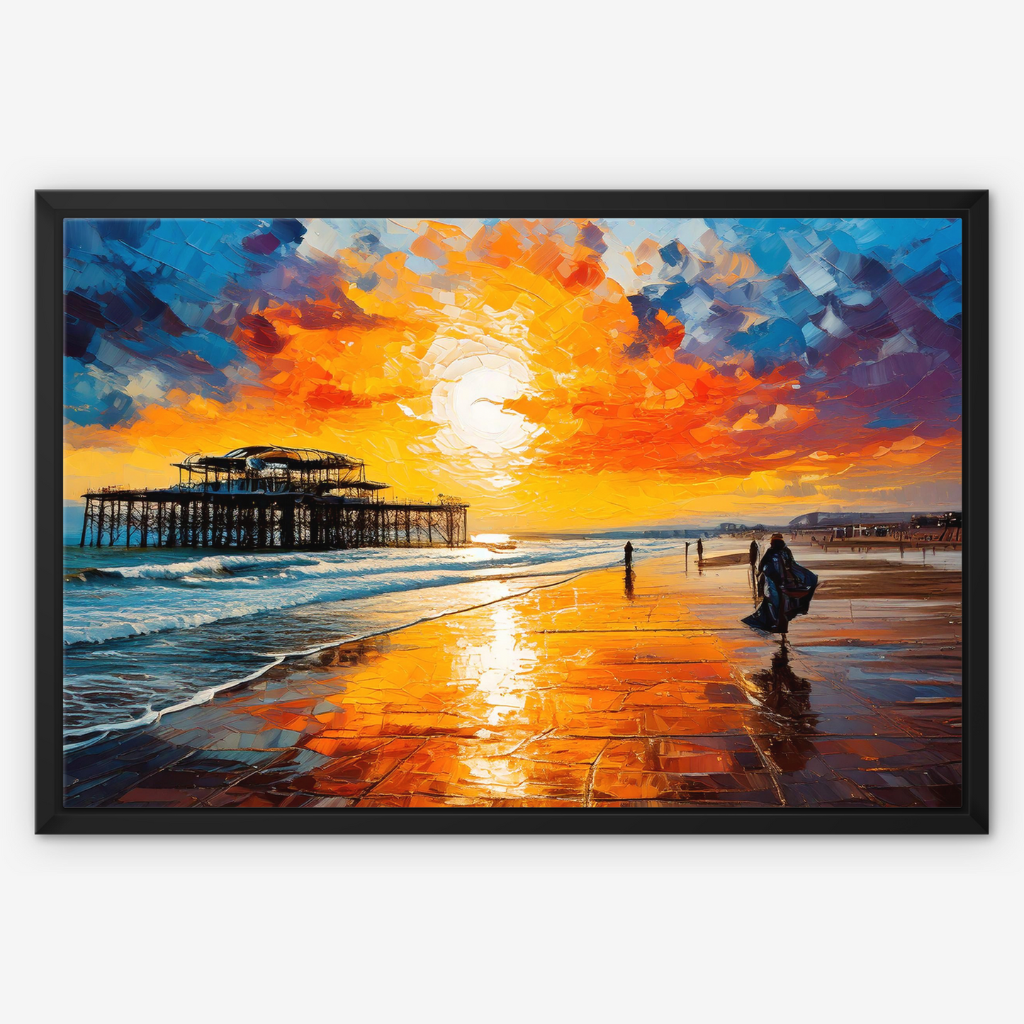 Brighton West Pier - Framed Canvas