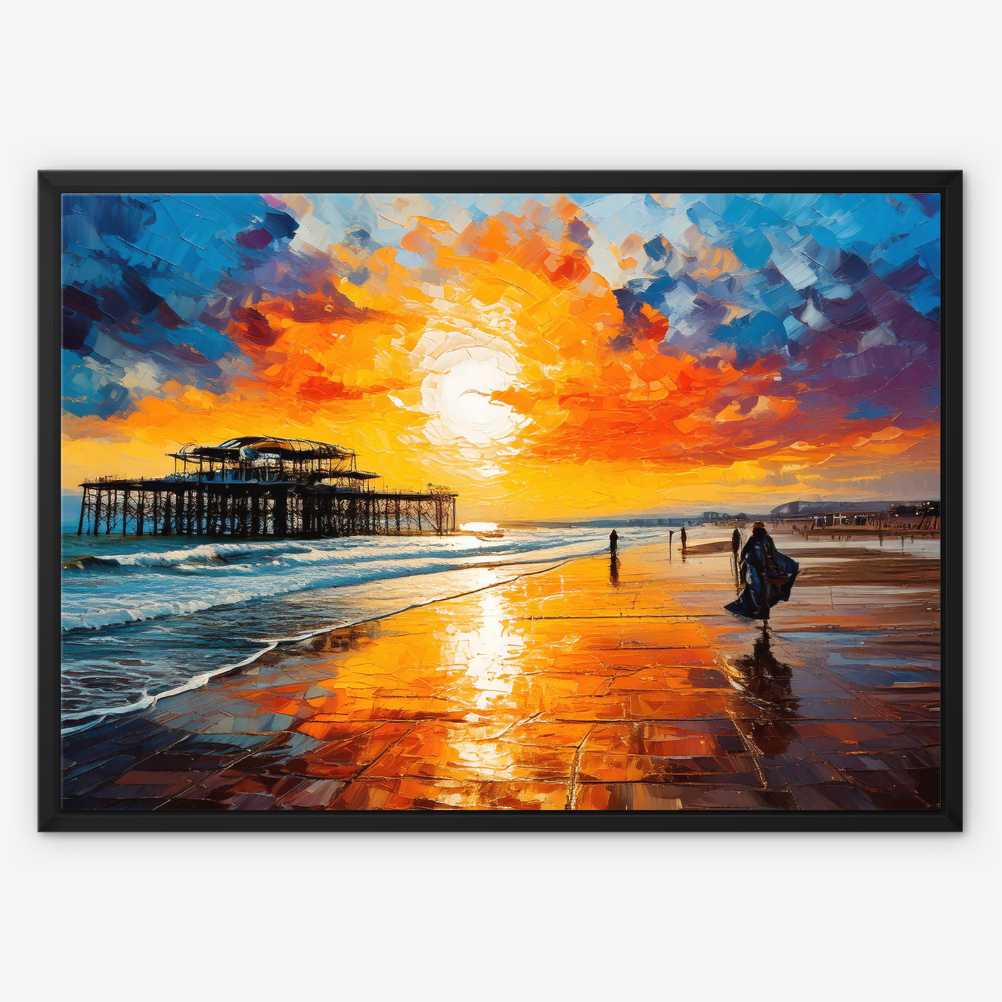 Brighton West Pier - Framed Canvas